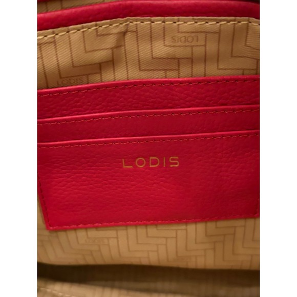 NWOT Lodis Cherry Red Leather Satchel Hobo Handbag